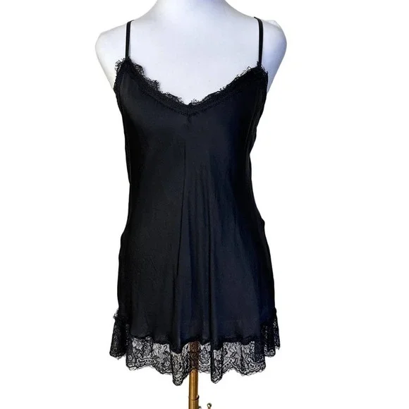 Scandal Italy Lace Black Cami Tank Top Size Small - Picture 5 of 10